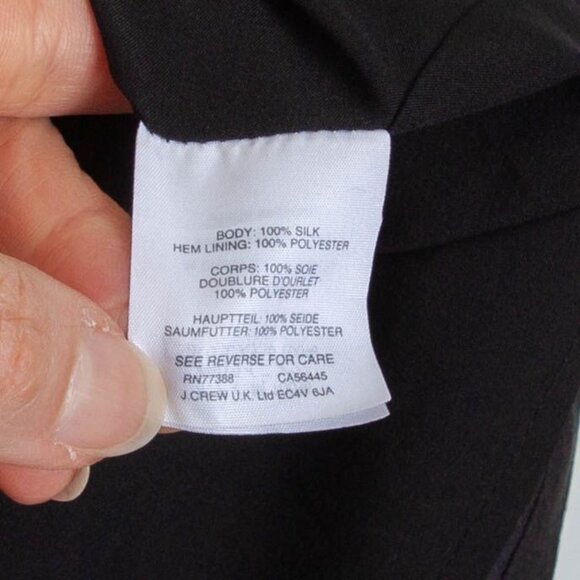 J. Crew Womens Silk Geometric Drop Waist Shirt Dress Size S Black Pleated Artsy - Picture 6 of 9